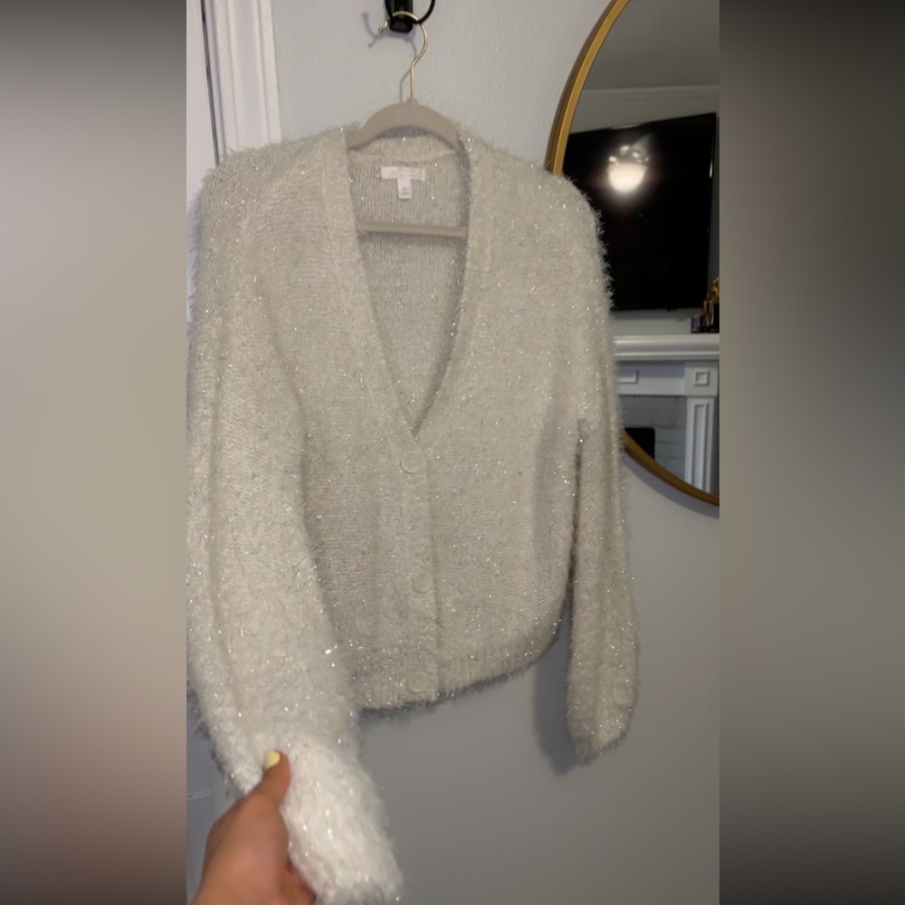 Lauren Conrad Silver Tinsel sweater.